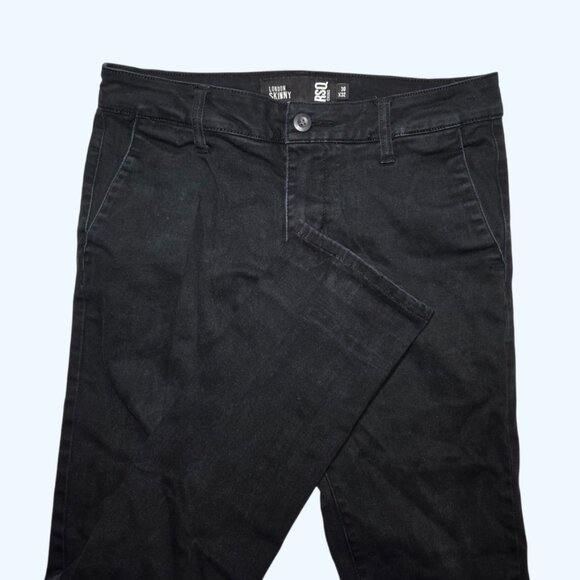 RSQ London Skinny Pants Black Stretch Mens 30x32 (Actual 30x30) Chino - Picture 1 of 9